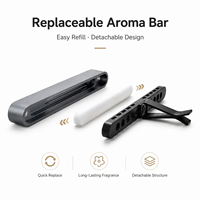 Diffuseur d'arômes mécanique de luxe pour véhicule, support multi-trous en alliage pour grille d'aération de voiture, conteneur vide rechargeable, vente en gros
