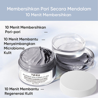Masque facial en argile volcanique d'Alaska biologique, nettoyage en profondeur, affinement des pores, traitement de l'acné, acide glycolique, masque en argile pour l'acné