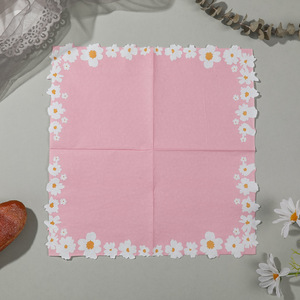 Daisy Printed Paper Napkins 330mm X 330mm For Birthday Party Hotel Restaurant Use - Product Image 3