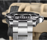 Montre automatique mécanique pour homme, en titane de haute qualité, verre saphir, étanche 20 ATM, avec valve d'évacuation d'hélium, personnalisable, vente en gros