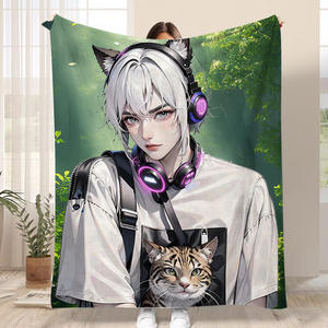 Nueva moda personalizada impresa 3D Anime Comic franela <span class=keywords><strong>manta</strong></span> personalizada con su logotipo - Product Image 1