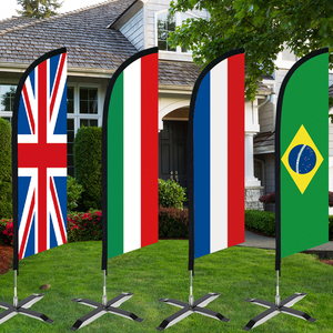 Chỉ swooper cực cờ bãi biển biểu ngữ tùy chỉnh UK Italy Brazil France Hà Lan quốc gia lông Cánh cờ Polyester kỹ thuật số - Product Image 3