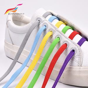 Tali Sepatu Keren Desain Ujung Silikon Bintik, Tali Sepatu Kain Elastis dengan Gesper Logam - Product Image 4