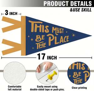 Bandera Publicitaria Personalizada para Universidad, Impresión Triangular a Medida con su Logotipo, Bandera de Pared de Fieltro, Bandera Triangular - Product Image 6