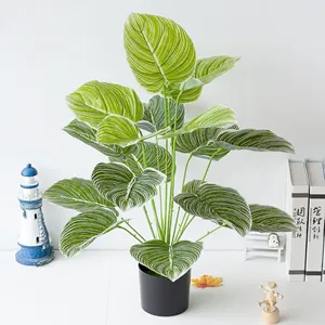 Plantas Artificiales en Maceta, Ramas <span class=keywords><strong>de</strong></span> Hojas <span class=keywords><strong>de</strong></span> Tortuga Artificiales, Vegetación Artificial, Decoración para el Hogar - Product Image 6