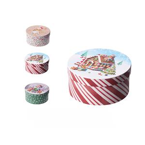 Boîte en papier ronde DIAM. Décoration de pain d'épices assortie de 14 cm - Product Image 1