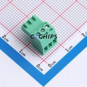 MX2EDGK-2.54-03P-GN01-Cu-Y-A Plug-in Terminal Block P=2.54mm Connector Male Plug 2.54mm Green 3P - Product Image 1