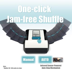 Mélangeur de cartes automatique X1 Modèle 2000mAh Batterie rechargeable 2 jeux Ultra silencieux 12 mois Phase 10 Soirées casino Jeux de famille - Product Image 2