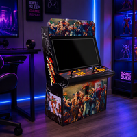 Console de jeu d'arcade rétro à monnayeur pour 2 joueurs, en bois, avec écran LCD et garantie d'un an, idéale pour la salle de jeux à domicile