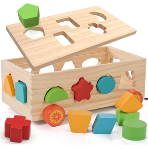 Cubo de Madera para Clasificar Formas con Rompecabezas de Números y Juguete de Actividades con Martillo para Niños Pequeños, Regalo Educativo de Aprendizaje Temprano para Niños - Product Image 2