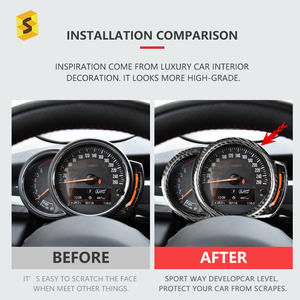 Accesorios interiores de la cubierta del marco del salpicadero de fibra de carbono real para <span class=keywords><strong>MINI</strong></span> Clubman F54 Countryman F60 <span class=keywords><strong>Cabrio</strong></span> F57 tipo Kits interiores - Product Image 4