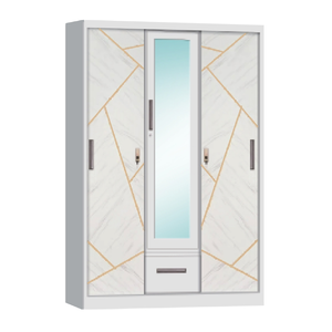 Armario Moderno con Puerta Corredera de Vidrio y Diseño Floral para Dormitorio - Product Image 4