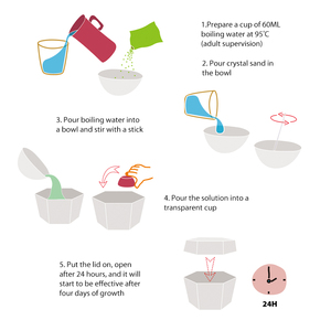 Kit de projets scientifique pour enfants, jeu éducatif, avec tige d'expérimentation de laboratoire, de culture, en cristal - Product Image 5