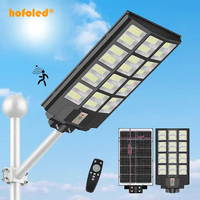 Lampe solaire de rue Hofoled 1000W 2000W 3000W avec capteur, en aluminium, télécommande, étanche, alimentée par énergie solaire, pour extérieur