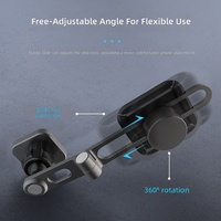 Support de téléphone magnétique en alliage d'aluminium à hauteur réglable et pliable, avec glissière inférieure, pour tableau de bord de voiture, directement de l'usine