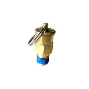 Brass low pressure relief valve, air safety blow off valve with 1/4 NPT plug