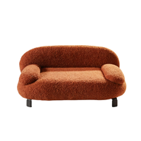 Canapé-lit design pour animaux de compagnie avec siège rembourré doux, confort surélevé, pour chiens et chats de petite race, chaise-lit ronde pour invités