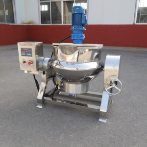 Bollitore di riscaldamento a Gas con agitatore industriale pentola di cottura marmellata acqua bollente doppia vendita calda in 2023 pentola rotonda - Product Image 6