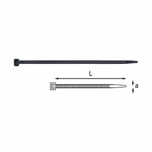 Bridas para cables Usag de 7.8x750 mm de longitud, autoextinguibles, UL 94 V2, para cables y alambres - Product Image 1