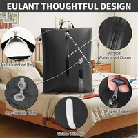 Sac de compression sous vide avec fermeture éclair, étanche, pour vêtements, sac à dos de voyage, sac de rangement rétractable et pompe à air
