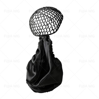 Nouveau Filet à Cheveux Réglable Caps Protecteur de Cheveux de Nuit Bigoudi Bonnet 2 en 1 Perruque en Satin Bonnet de Sommeil
