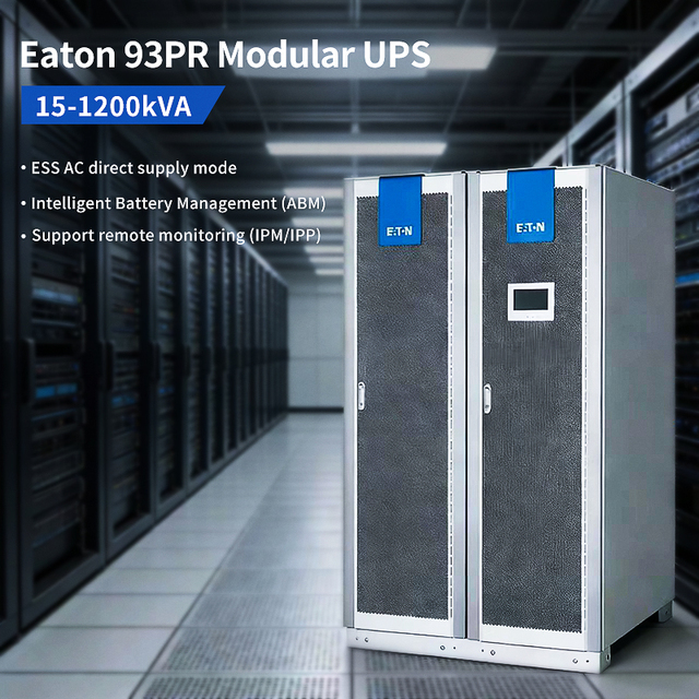 Eaton 93PR UPS 200KVA 200KW 400V THREE PHRASE ABM Advanced Battery Management MODULAR ONLINE UPS for DATA CENTER