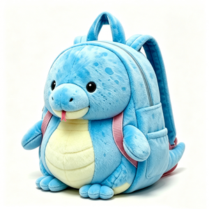 Mochila de Peluche de Dinosaurio Azul con Puntos Personalizada para Niños Pequeños, Mochila Escolar de Peluche de Dinosaurio Azul Suave y Esponjosa, Dinosaurio Azul y Amarillo - Product Image 5
