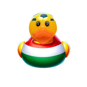 Canard jouet de bain personnalisé assorti promotionnel course flottante pondérée canard imprimé lumineux assorti en vrac canard en caoutchouc nouveauté grinçante