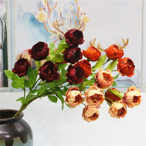Lmetifp — <span class=keywords><strong>bouquet</strong></span> de pivoines artificielles en soie, arrangement de fleurs, 7 têtes pour mariage - Product Image 5