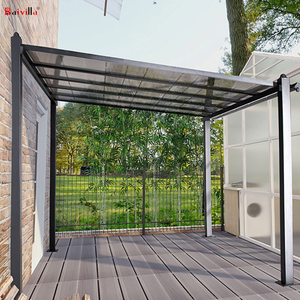 Pergola moderne et simple en aluminium et polycarbonate pour terrasse extérieure, abri de <span class=keywords><strong>voiture</strong></span> et garage, avec poteaux en aluminium, pour balcon, gazebo, <span class=keywords><strong>pavillon</strong></span> - Product Image 4