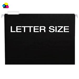 25/BX 1/5 Taille lettre coupée Intérieur en papier <span class=keywords><strong>kraft</strong></span> noir recyclé Dossiers suspendus Fournitures de bureau Fichiers suspendus pour usage intérieur - Product Image 5