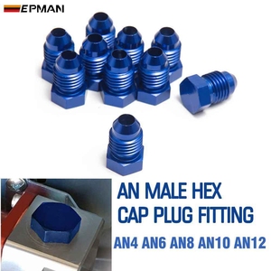 EPMAN Adaptador de Conexión Macho con Tapón de Aluminio Hexagonal Azul de 4AN 6AN 8AN 10AN 12AN - Product Image 2