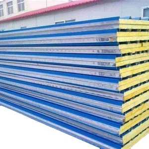 Panneau sandwich en laine de roche 1200 mm en acier galvanisé résistant au feu pour mur extérieur usage industriel - Product Image 5