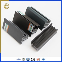 Profilés d'extrusion en aluminium gris argenté pour la fabrication de fenêtres et portes coulissantes colombiennes/costaréennes