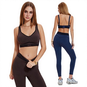 Nuovo <span class=keywords><strong>Reggiseno</strong></span> Sportivo da Donna Traspirante <span class=keywords><strong>Imbottito</strong></span> Senza Schienale con Logo Frontale per Yoga, Palestra e Fitness - Product Image 2