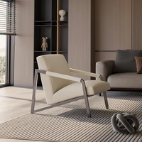 Chaise de loisirs en métal pour l'extérieur, mobilier design pour salon, canapé individuel pour balcon, chaise de réception en fer pour hôtel