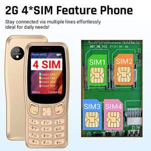 Nuovo 2.4 pollici 2G Quad SIM Card Feature Phone MTK6260A 64MB 128MB doppia 0.3MP all'ingrosso per Business sbloccato cellulare di base - Product Image 3