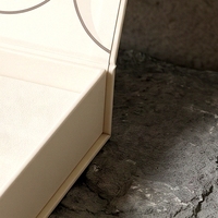 Boîte à parfum rigide de style livre blanc magnétique de luxe sur mesure avec emballage écologique recyclable pour usage cosmétique