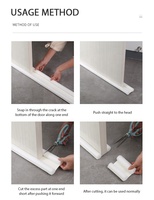 Tira de sellado de espuma para puertas y ventanas Tope de puerta Tira de sellado a prueba de viento Protector de tira de sellado inferior de puerta