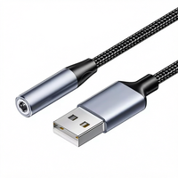 Adaptateur USB vers 3,5 mm de marque SAMZHE, boîtier en nylon, protection contre les courts-circuits, modèle TY402 pour PC/ordinateur portable, convertisseur de son stéréo