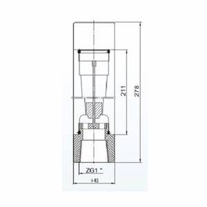 <span class=keywords><strong>D</strong></span>ébitmètre rotamètre LZM-25G 1" BSP 1-45 GPM 6-160 M/h pour liquides/air - Product Image 4