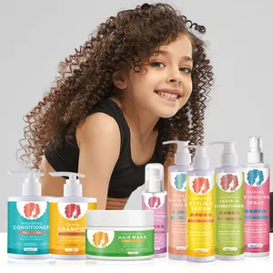 Wholesale Private Logo Curly Hair Products Organic Leave-in Conditioner Curl Enhancing Detangling Spray Vegan Hair Care Shampoo