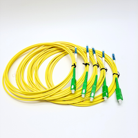 YOFC 10pcs Bulk Pack LC/UPC to SC/APC Singlemode Fiber Optic Patch Cord G657A1 Bend Insensitive 1m 3m 5m FTTH Yellow