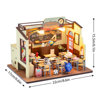 Nouvelle maison de poupée miniature en bois Hongda 2024 M2321, thème Mini Salle de classe L'Âge de l'Innocence, avec éclairage LED, pour loisirs créatifs