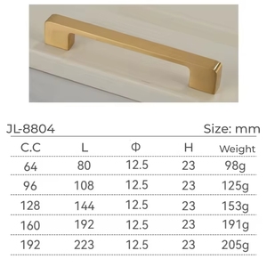 Solid Brass Cabinet Handles Nordic <strong>Gold</strong> <strong>Drawer</strong> <strong>Pulls</strong> for Hotel Dresser Wardrobe Kitchen Luxury Finish - Product Image 2