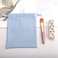 Petite pochette à bijoux en tissu de lin et de coton écologique sac de mousseline cosmétique de haute qualité avec cordon de serrage