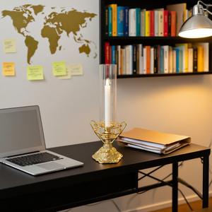 Nouveau style pour la décoration de fête et de mariage, centre de table de mariage, candélabre en cristal à 5 bras, 15 pouces de haut, acrylique transparent, fournitures de fête - Product Image 3