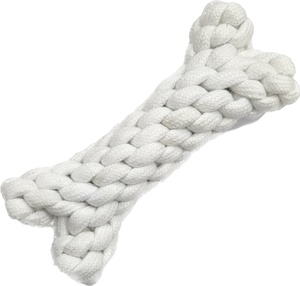 Jouet à mâcher en corde d'haltères en jute de coton de meilleure qualité pour chiens Jouet pour animaux de compagnie de l'exportateur indien durable pour le jeu - Product Image 3