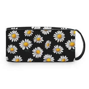 Trousse de Toilette Portable à Fermeture Éclair, Grande, Style Simple, Motif Fleurs Mignonnes, Logo Personnalisé, Prix Abordable - Product Image 3