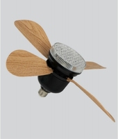 Ventilateur de plafond 16.5 "avec lumière LED Dimmable 4 pales E27 Ampoule ABS Corps de lampe Télécommande Interrupteur Économie d'énergie pour la cuisine